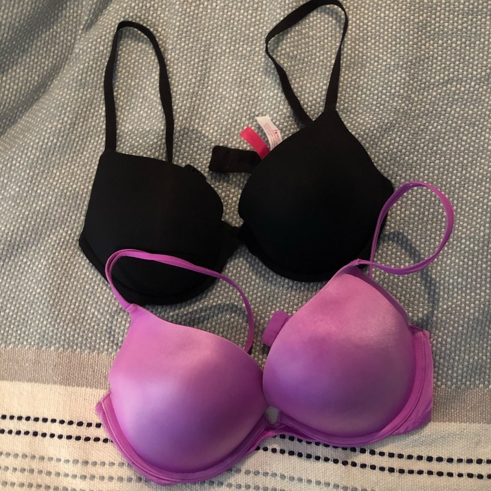 Pink push-up bra